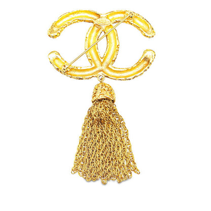 Top Quality Chanel Vintage Coco Mark Lava Tassel Brooch