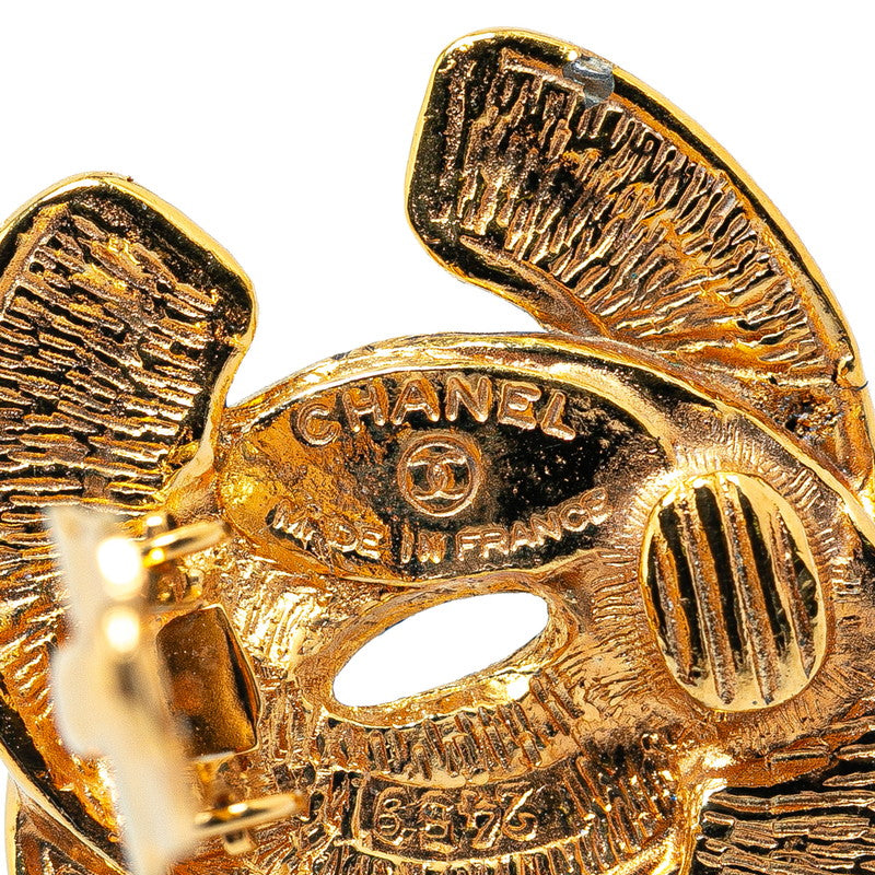 Top Quality Chanel Matelasse Coco Mark Earrings Gold Plated