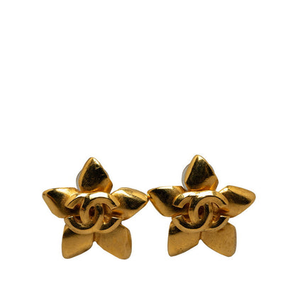 Top Quality Chanel Vintage Coco Mark Flower Motif Clip-On Earrings