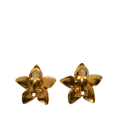 Top Quality Chanel Vintage Coco Mark Flower Motif Clip-On Earrings