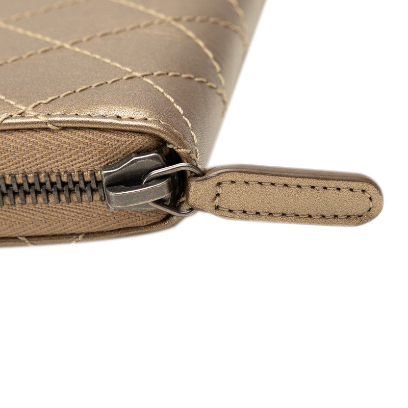Top Quality Chanel Matelasse 2.55 Bronze Leather Long Wallet