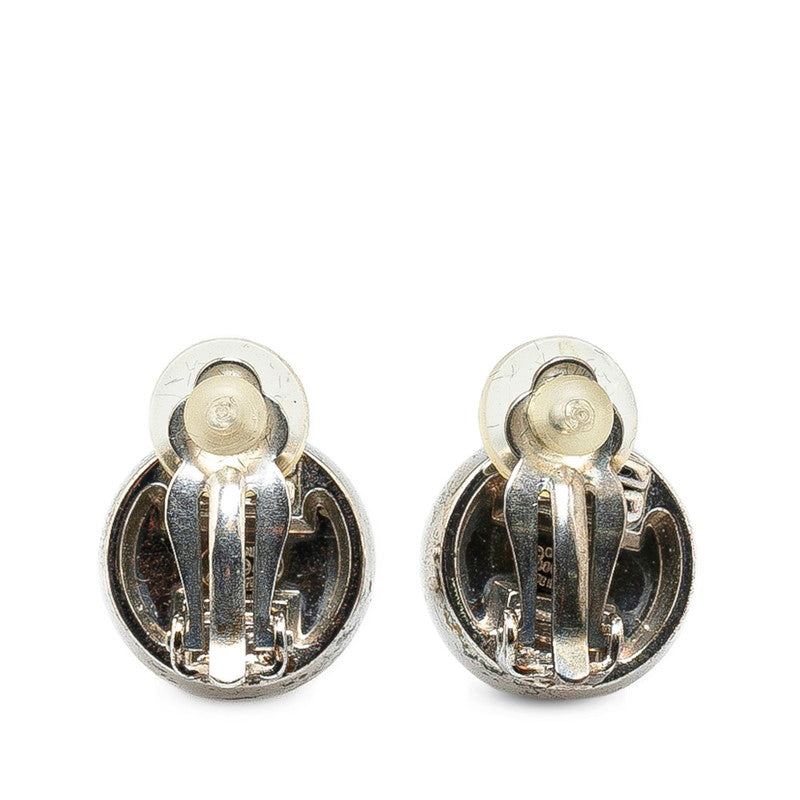 Top Quality Chanel Coco Mark Ball Earrings Silver Metal
