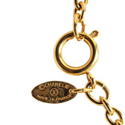 Top Quality Chanel Vintage Coco Mark Necklace Gold Plated