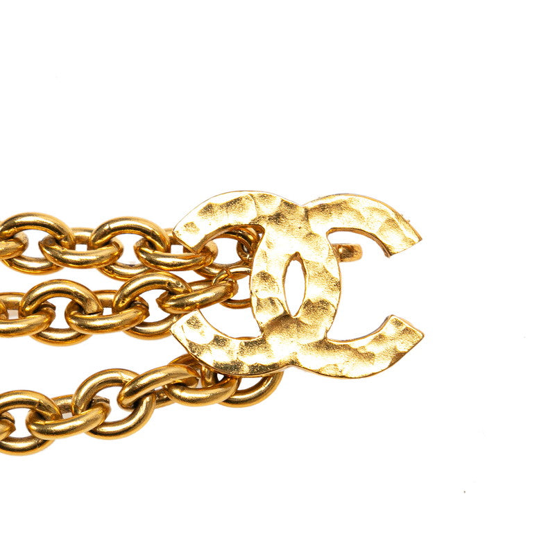 Top Quality Chanel Double Coco Mark Chain Belt Gold
