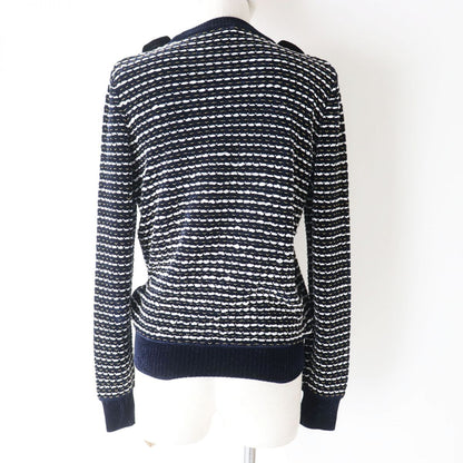 Top Quality Chanel COCO Mark Button Velvet Tweed Pullover