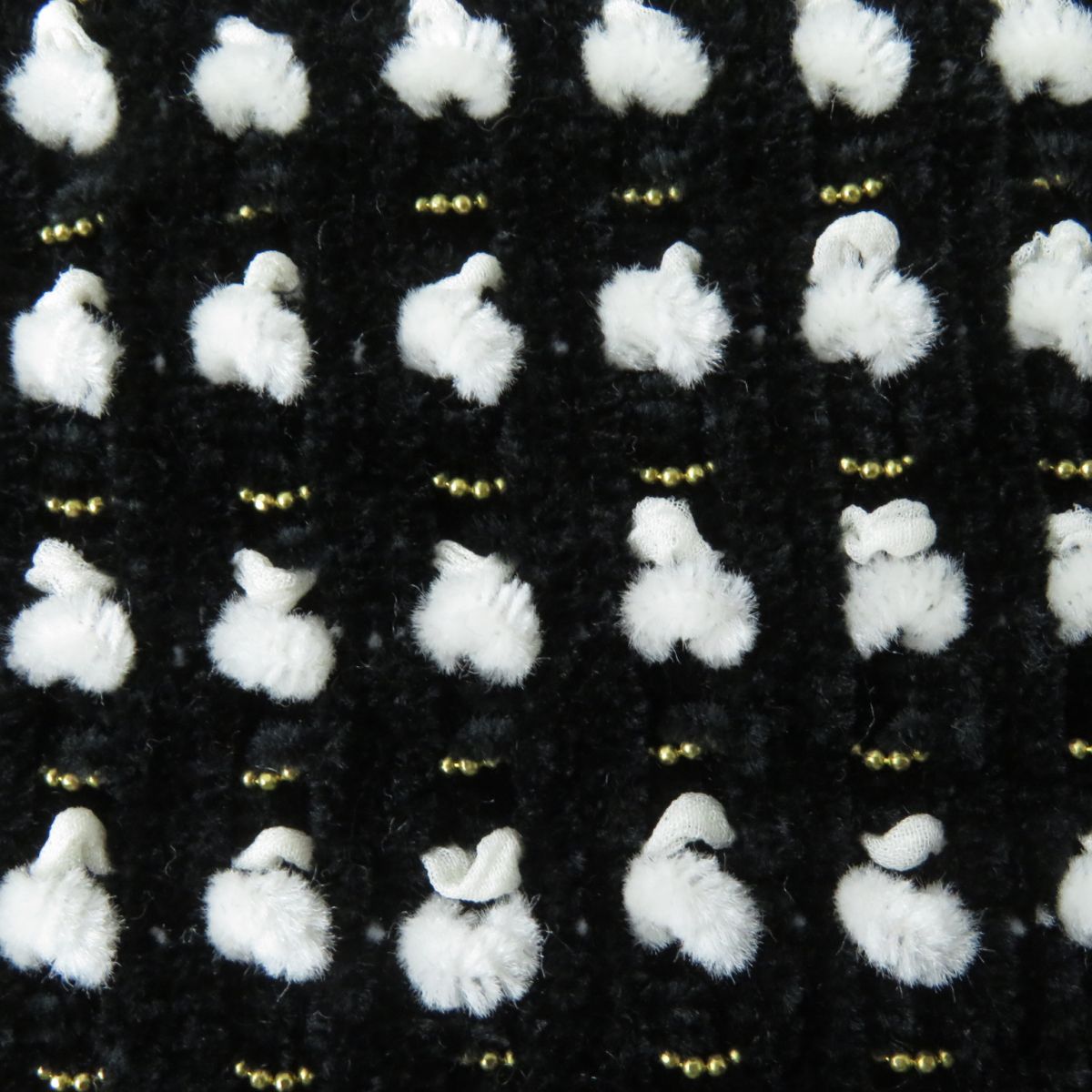 Top Quality Chanel COCO Mark Button Velvet Tweed Pullover