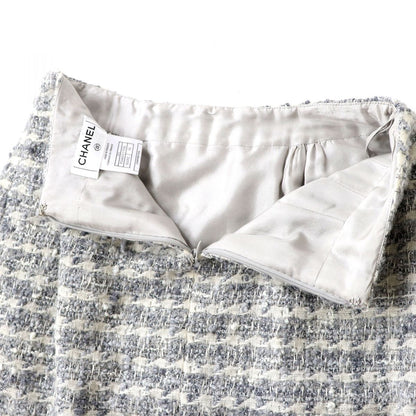 Top Quality Chanel Tweed Tight Skirt with COCO Mark Plate