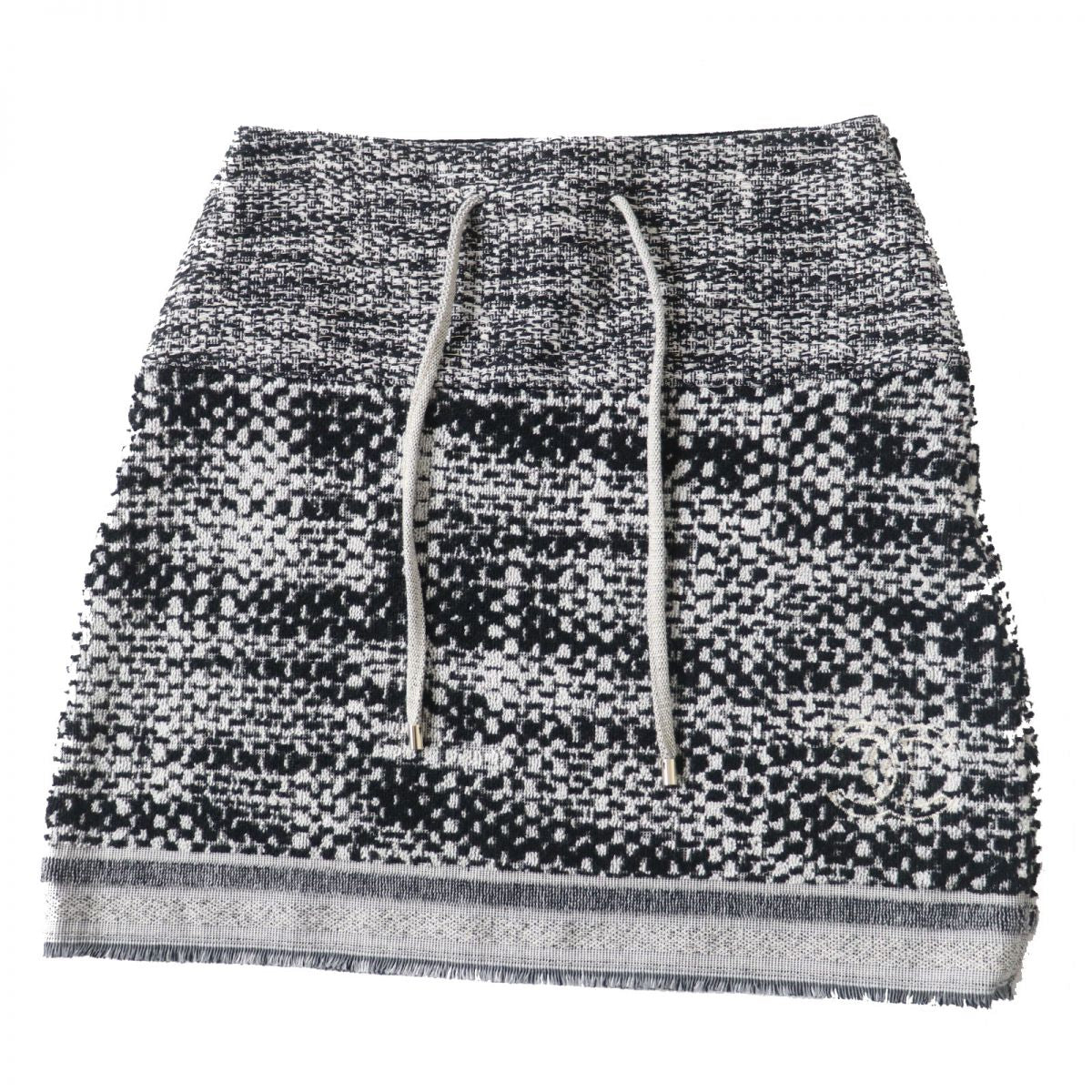 Top Quality Chanel Women's Trapezoid Skirt Black White Gold