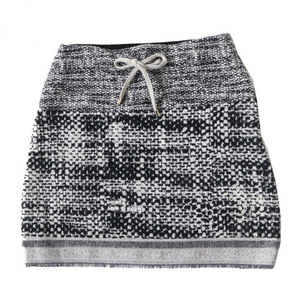 Top Quality Chanel Women's Trapezoid Skirt Black White Gold