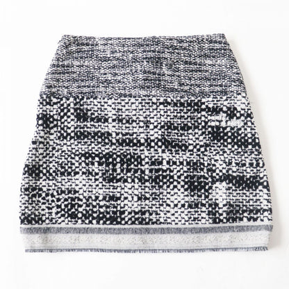 Top Quality Chanel Women's Trapezoid Skirt Black White Gold