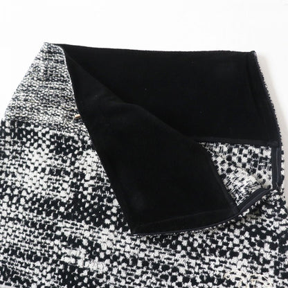 Top Quality Chanel Women's Trapezoid Skirt Black White Gold