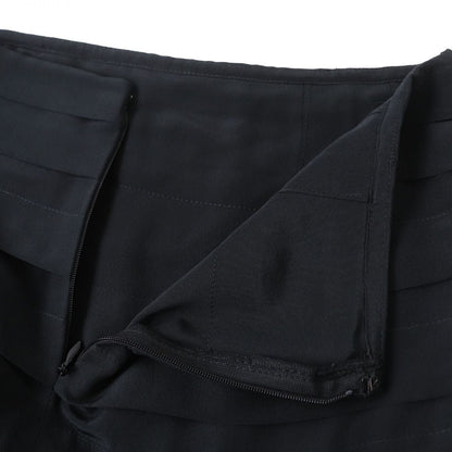 Top Quality Chanel Silk Pleated Skirt with COCO Mark Plate