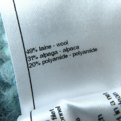 Top Quality Chanel Alpaca Blend Knit Cardigan Light Blue
