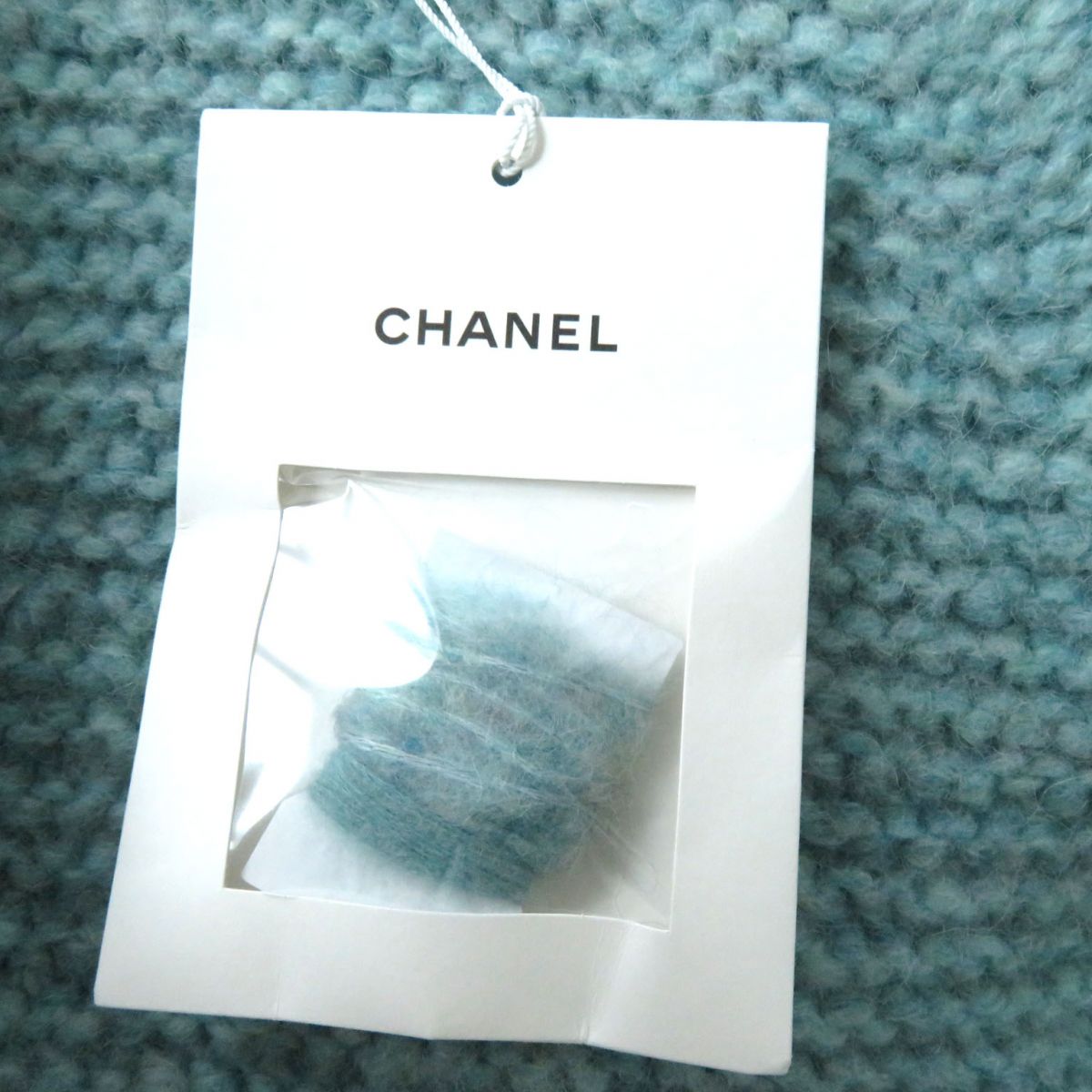 Top Quality Chanel Alpaca Blend Knit Cardigan Light Blue