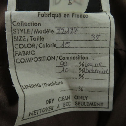Top Quality Chanel Vintage Wool Pleated Skirt Dark Grey