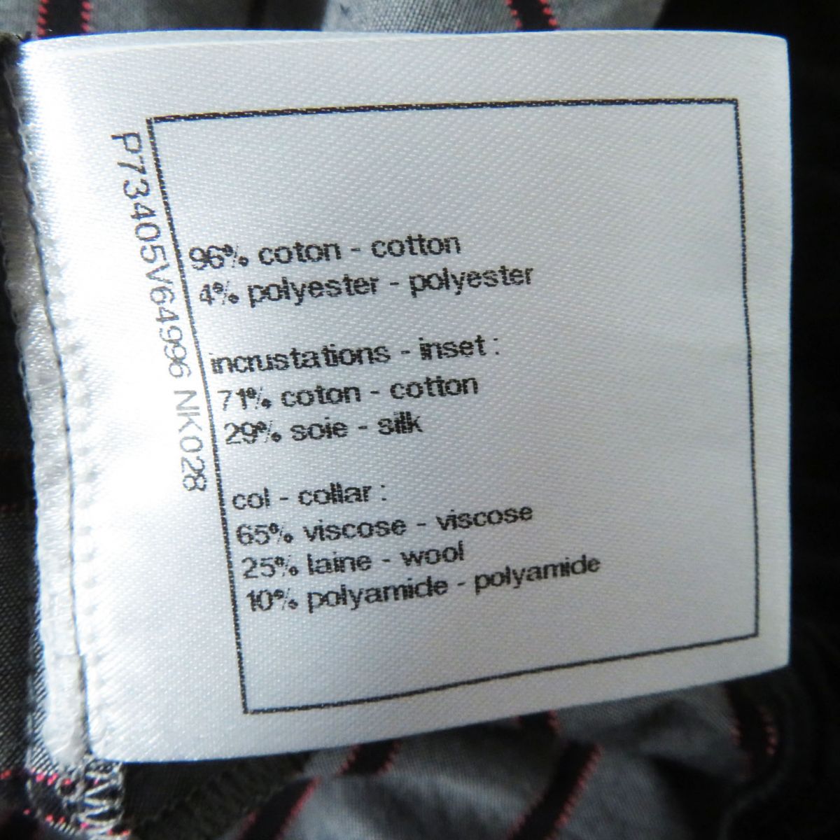 Top Quality Chanel Velvet Sweatshirt Border Pattern Black Gray Pink 36