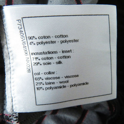 Top Quality Chanel Velvet Sweatshirt Border Pattern Black Gray Pink 36