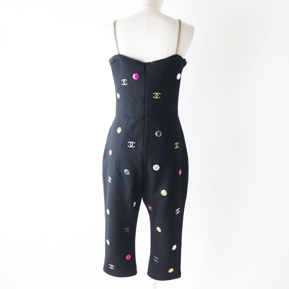 Top Quality Chanel COCO Mark Rhinestone Jumpsuit 38