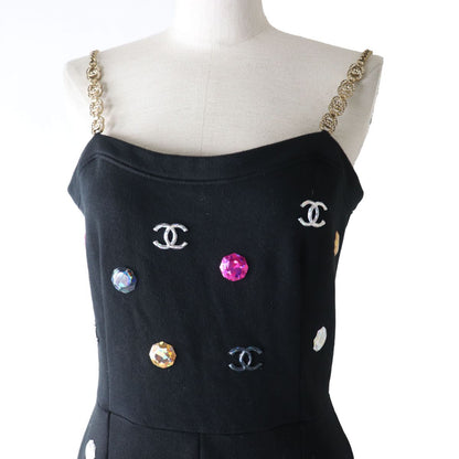 Top Quality Chanel COCO Mark Rhinestone Jumpsuit 38