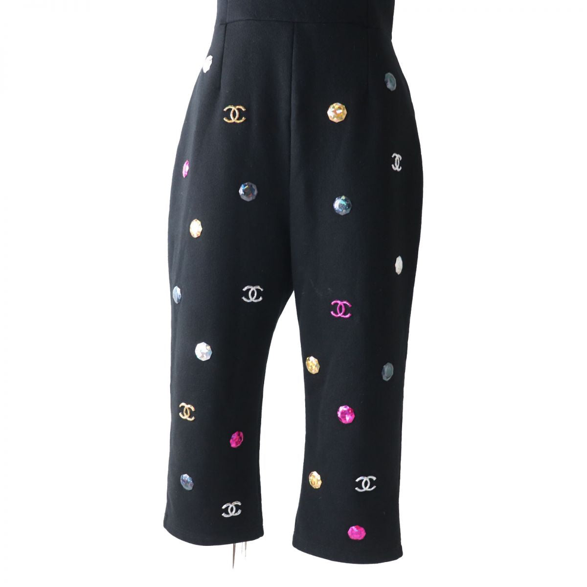 Top Quality Chanel COCO Mark Rhinestone Jumpsuit 38