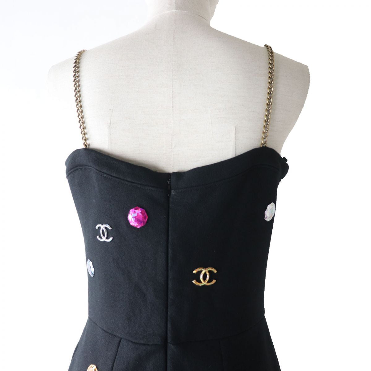 Top Quality Chanel COCO Mark Rhinestone Jumpsuit 38