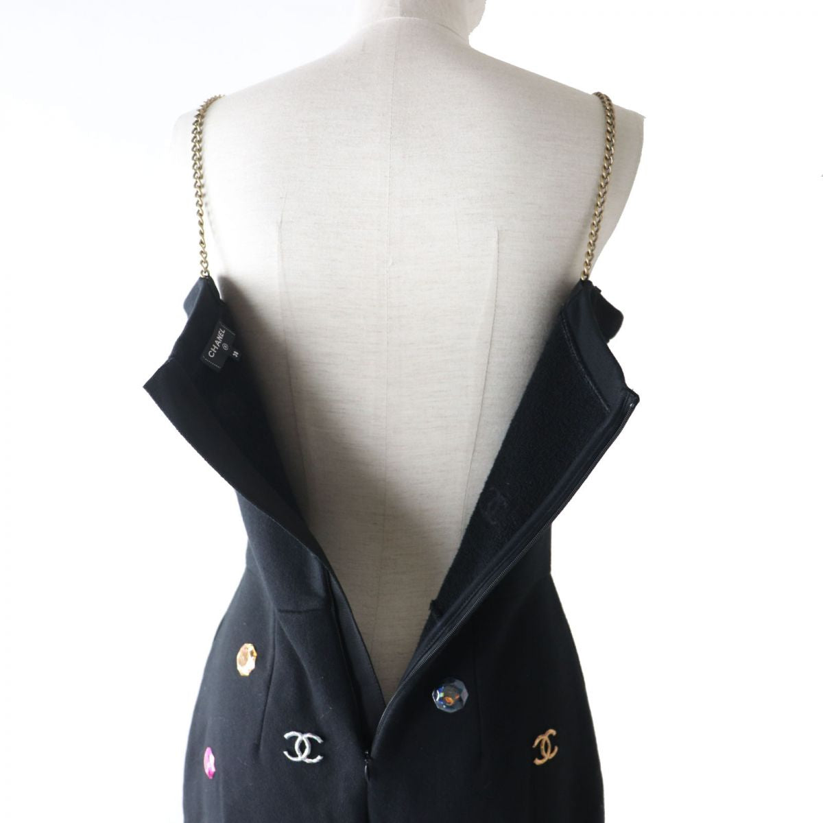 Top Quality Chanel COCO Mark Rhinestone Jumpsuit 38