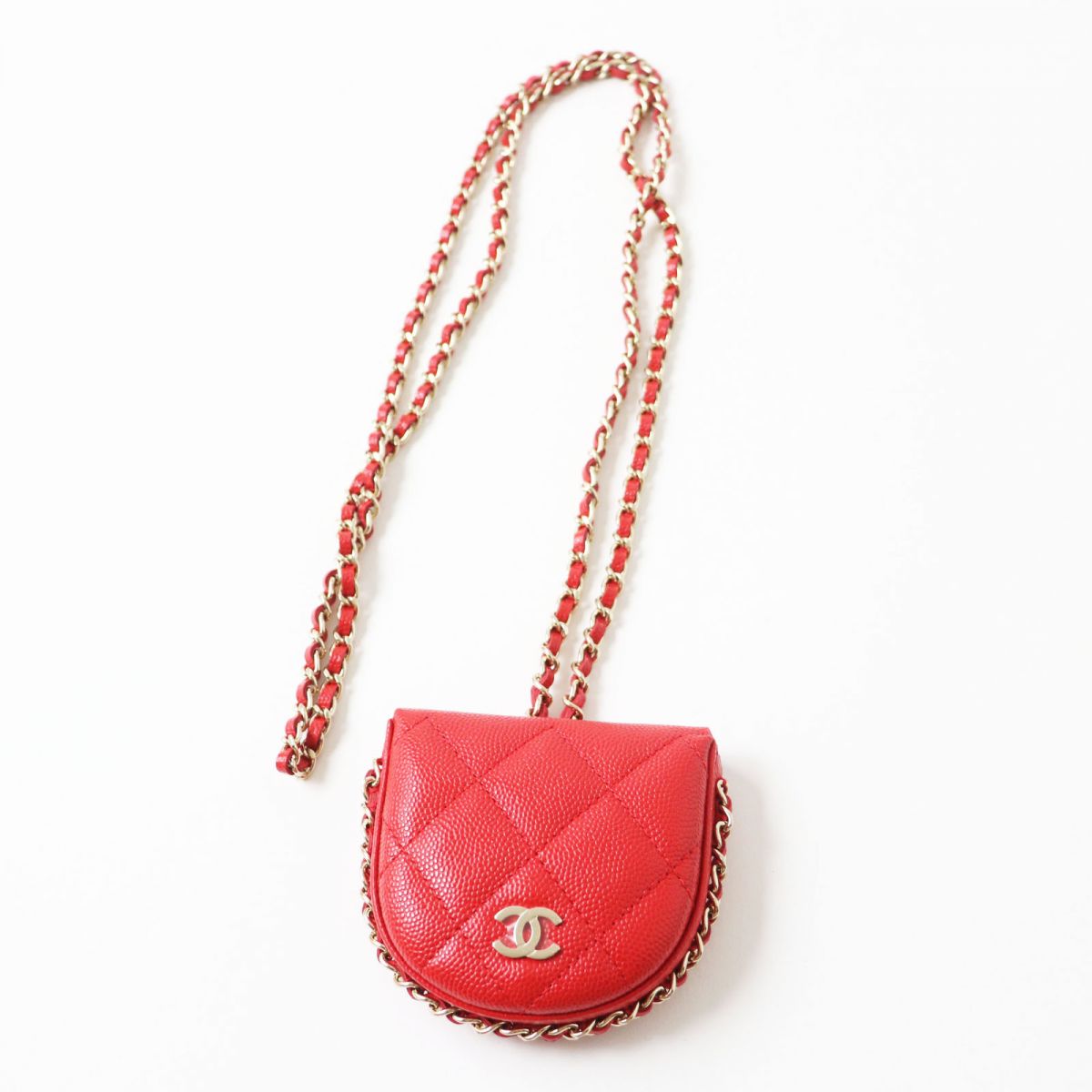 Top Quality Chanel Matelasse Caviar Skin Chain Wallet Coin Case