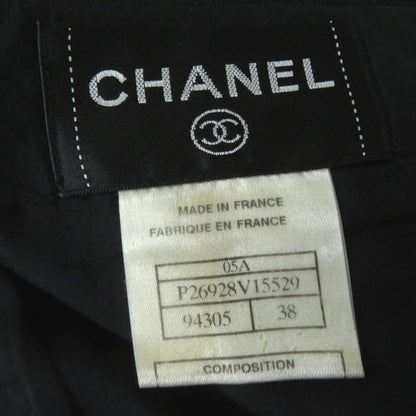 Top Quality Chanel Tweed Skirt Black 38