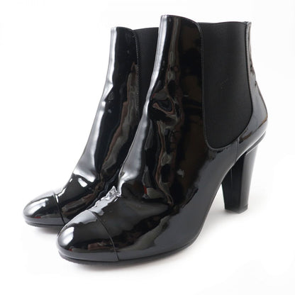 Top Quality Chanel COCO Mark Patent Leather Short Boots