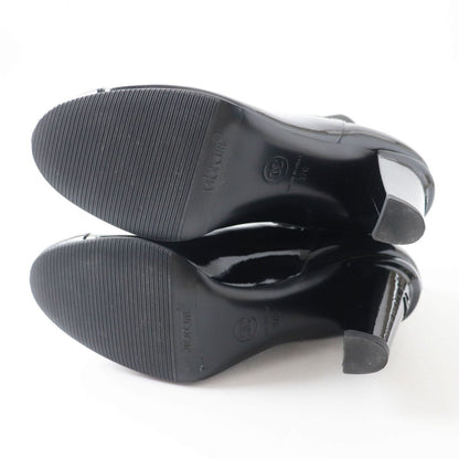 Top Quality Chanel COCO Mark Patent Leather Short Boots