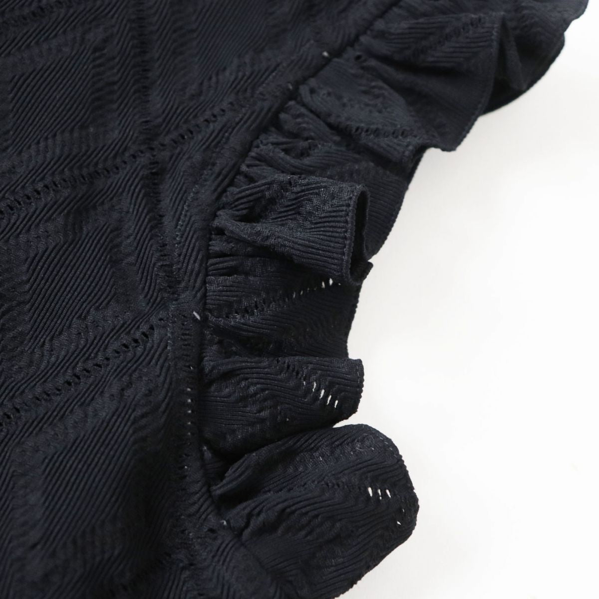 Top Quality Chanel Ruffled Sleeveless Top Black 36