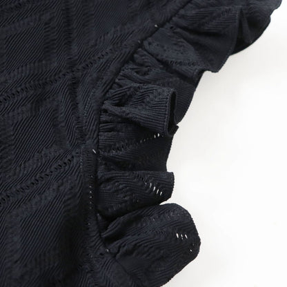 Top Quality Chanel Ruffled Sleeveless Top Black 36
