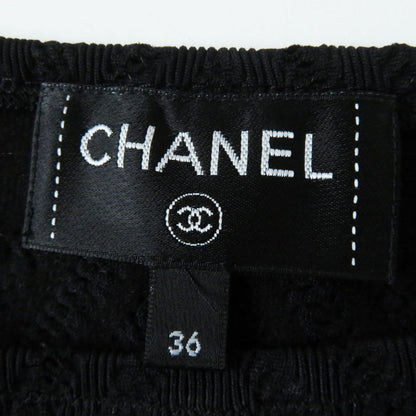 Top Quality Chanel Ruffled Sleeveless Top Black 36