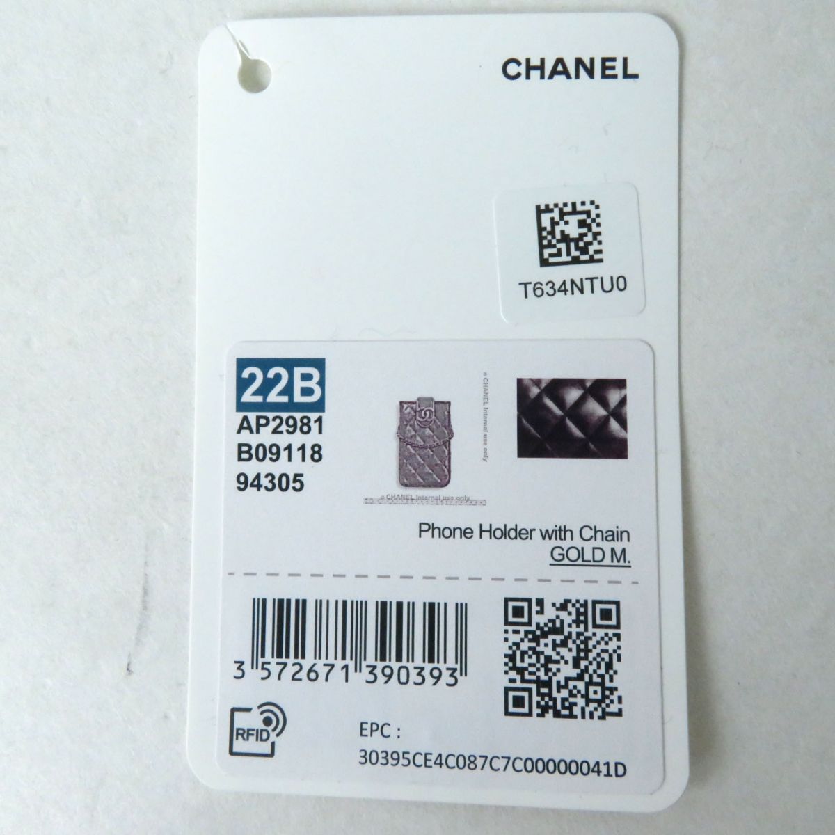 Top Quality Chanel Lambskin Phone Holder Chain Bag