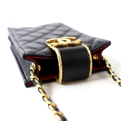 Top Quality Chanel Lambskin Phone Holder Chain Bag