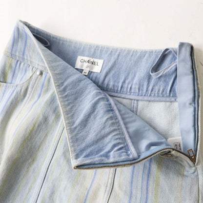 Top Quality Chanel Denim Skirt. A-line. Made in Italy