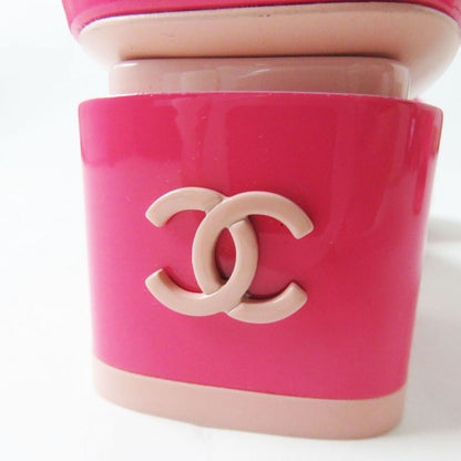 Top Quality Chanel COCO Mark Patent Leather Mules Pink