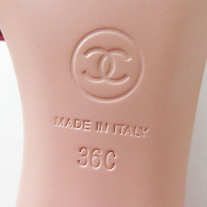 Top Quality Chanel COCO Mark Patent Leather Mules Pink