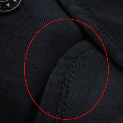 Top Quality Chanel Cotton Trench Coat. COCO Mark Button. Navy