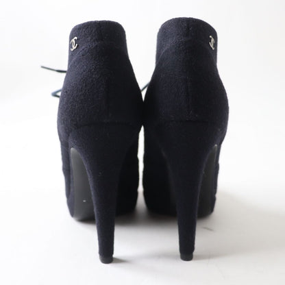 Top Quality Chanel COCO Mark Bicolor Wool Booties