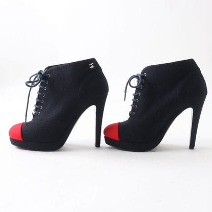 Top Quality Chanel COCO Mark Bicolor Wool Booties