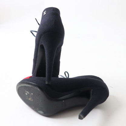 Top Quality Chanel COCO Mark Bicolor Wool Booties