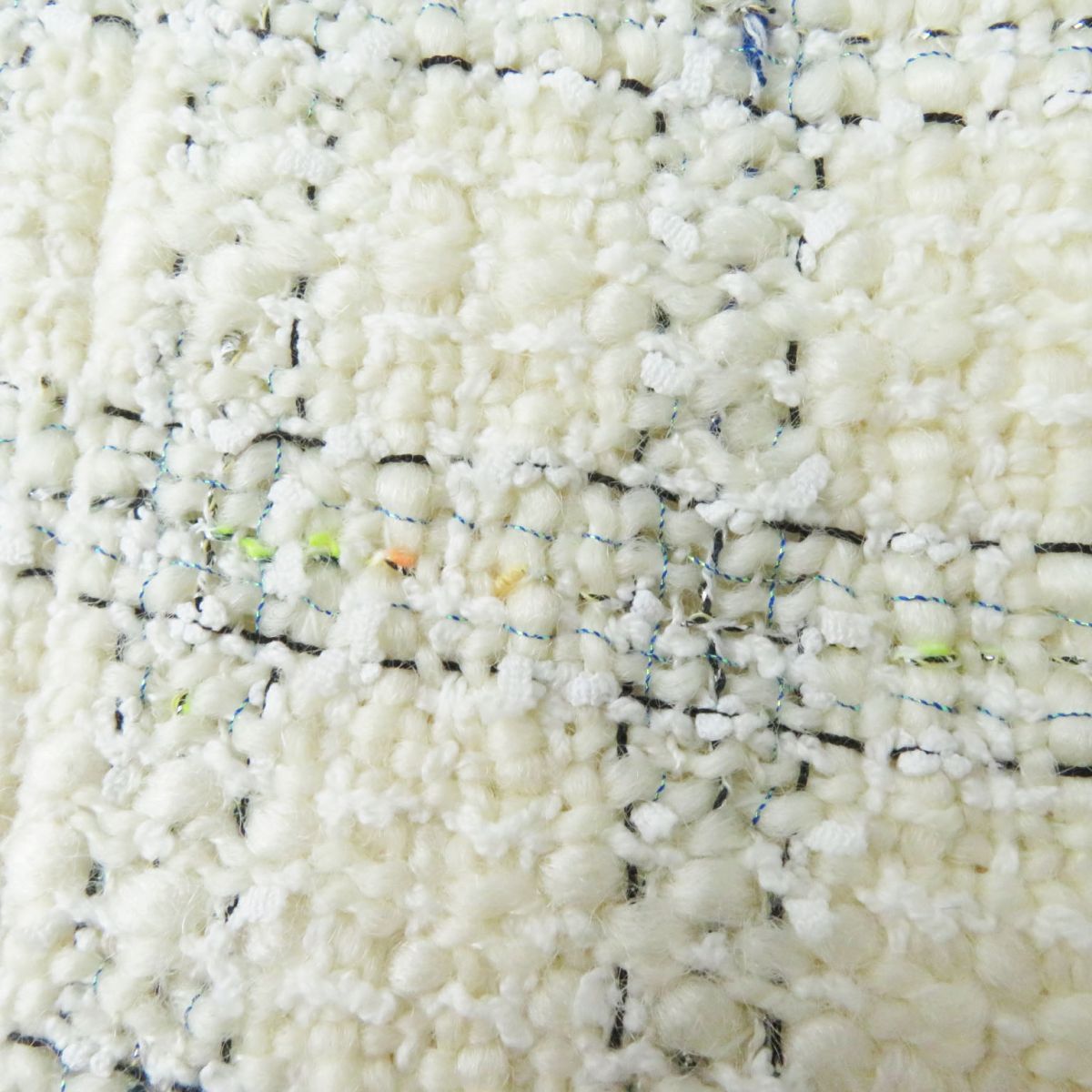 Top Quality Chanel COCO Mark Tweed Trapezoid Skirt Ivory 34