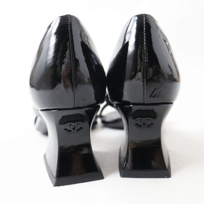Top Quality Chanel Patent Leather Sandals COCO Markx Logo
