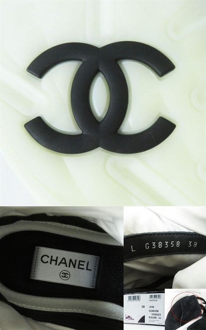 Top Quality Chanel COCO Mark Snow Boots Nylon Suede Black Gray