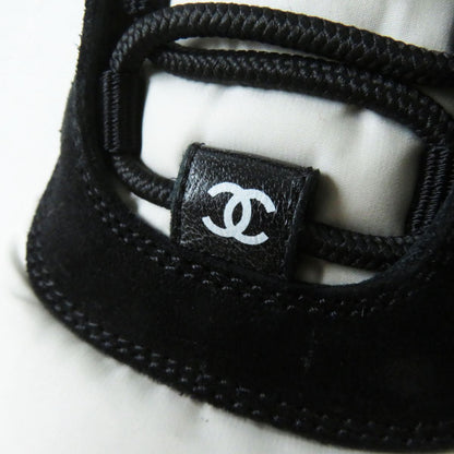 Top Quality Chanel COCO Mark Snow Boots Nylon Suede Black Gray