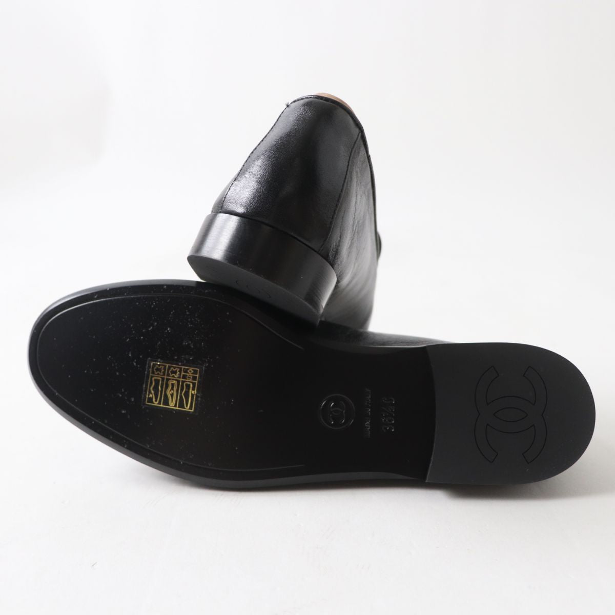 Top Quality Chanel COCO Mark Calfskin Loafers Black
