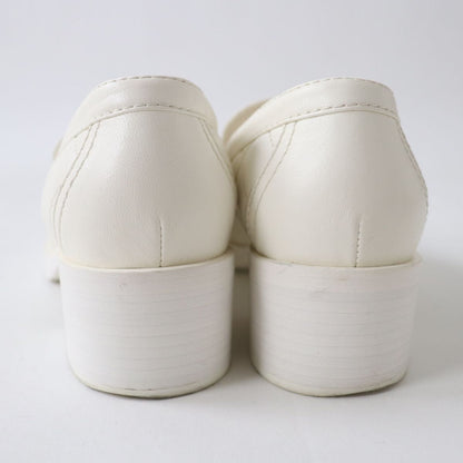 Top Quality Chanel Lambskin Heart Turnlock Loafers White