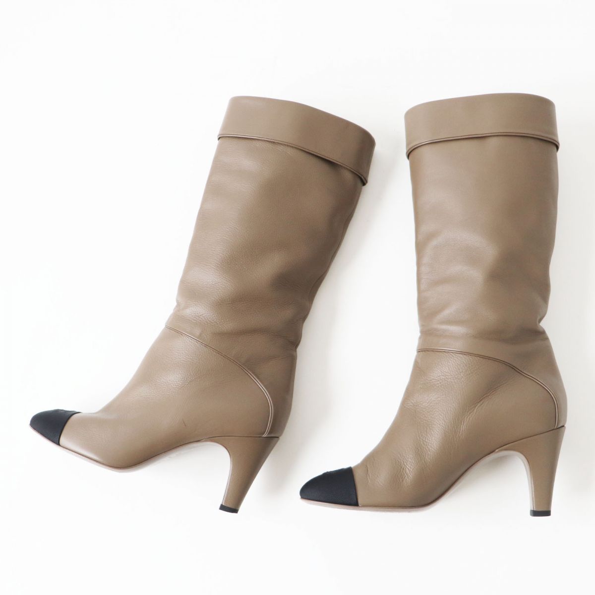 Top Quality Chanel COCO Mark Leather Long Boots 37.5