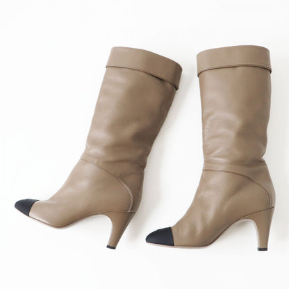 Top Quality Chanel COCO Mark Leather Long Boots 37.5